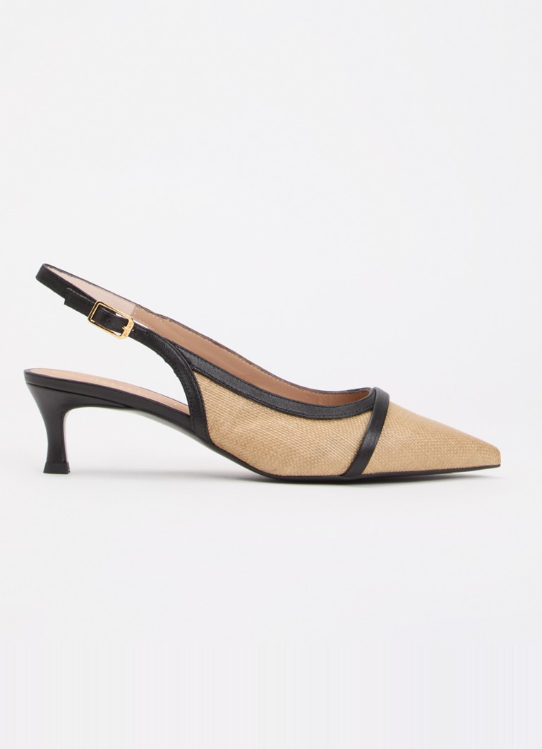 Unisa Dames Ileso slingback met details van leer in de kleur Beige, maat: 40