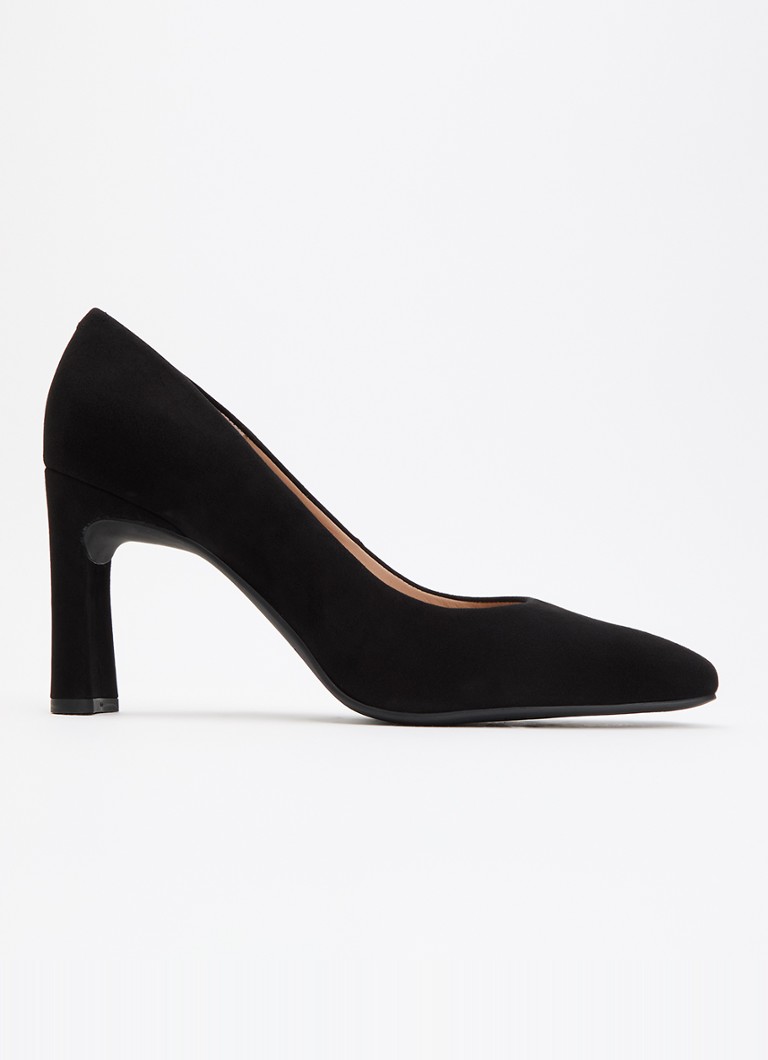 Unisa Dames Waba pump van suède in de kleur Zwart, maat: 41