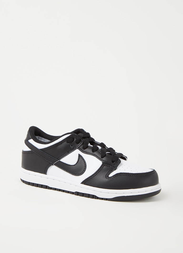 Nike Dunk Low sneaker van leer in de kleur Zwart, maat: 33