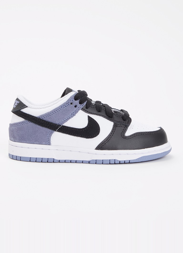 Nike Dames Dunk sneaker met leren details in de kleur Zwart, maat: 33