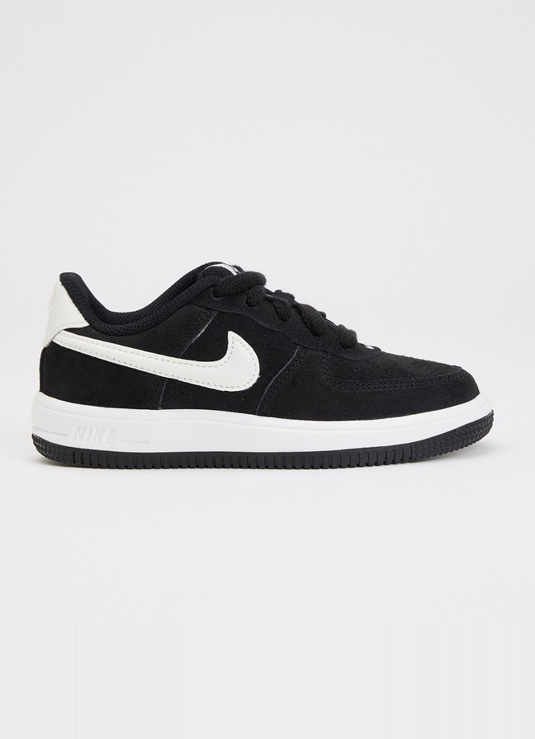 Nike Meisjes Force 1 sneaker van suède in de kleur Zwart, maat: 34