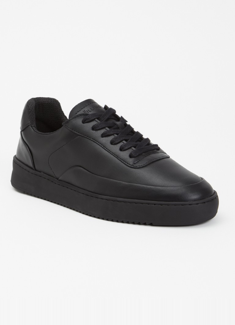 Filling Pieces Heren Mondo Seamless sneaker van leer in de kleur Zwart, maat: 41