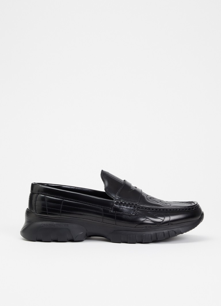 Filling Pieces Heren Hybrid loafer van leer in de kleur Zwart, maat: 43