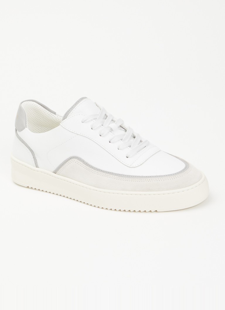 Filling Pieces Heren Mondo Stack sneaker van leer in de kleur Wit, maat: 43