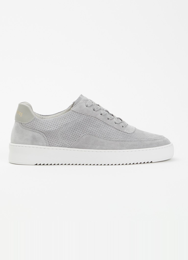 Filling Pieces Heren Mondo sneaker van suède in de kleur Grijs, maat: 43
