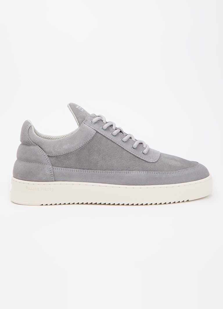 Filling Pieces Heren Low Top sneaker van suède in de kleur Grijs, maat: 42