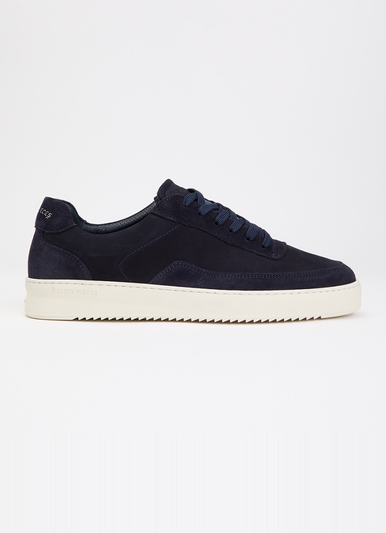 Filling Pieces Heren Mondo sneaker van suède in de kleur Donkerblauw, maat: 46