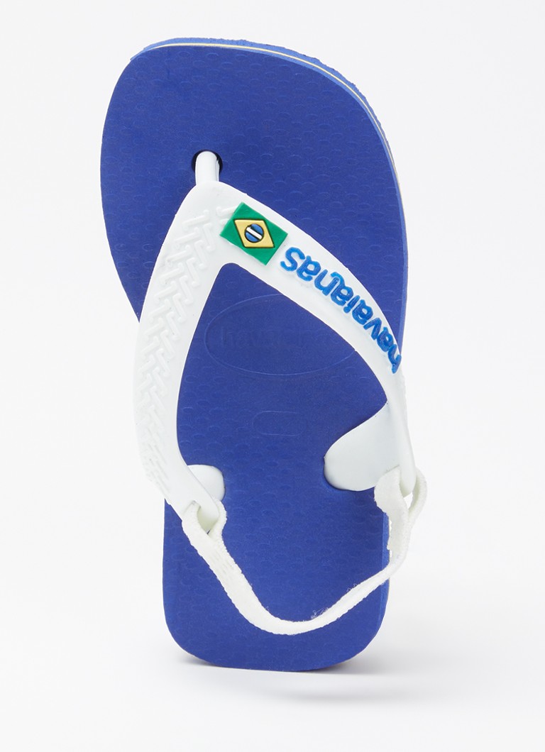 Havaianas Jongens Brasil slipper met hielbandje in de kleur Royalblauw, maat: 20