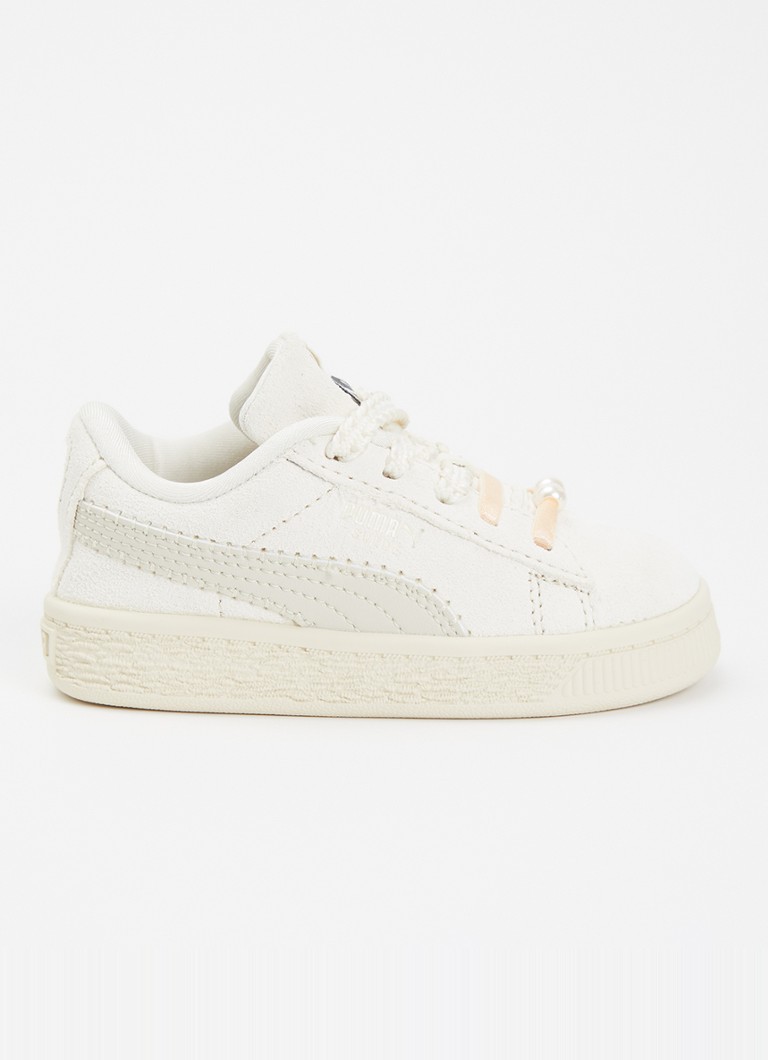 Puma Dames Suede Bloom sneaker van suède in de kleur Gebroken wit, maat: 24