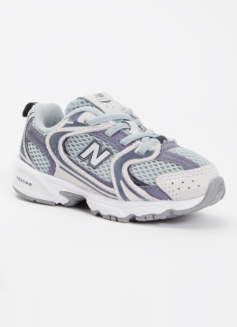 New Balance Jongens 530 sneaker van mesh met logo in de kleur Lindegroen, maat: 27,5