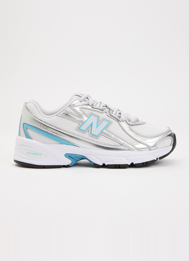 New Balance Meisjes 740 sneaker met mesh details in de kleur Zilver, maat: 40