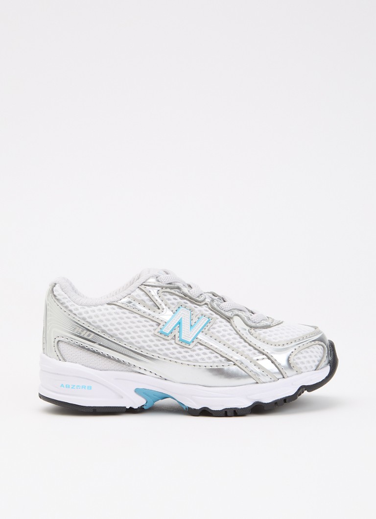 New Balance Jongens 740 sneaker van mesh met metallic finish in de kleur Zilver, maat: 25