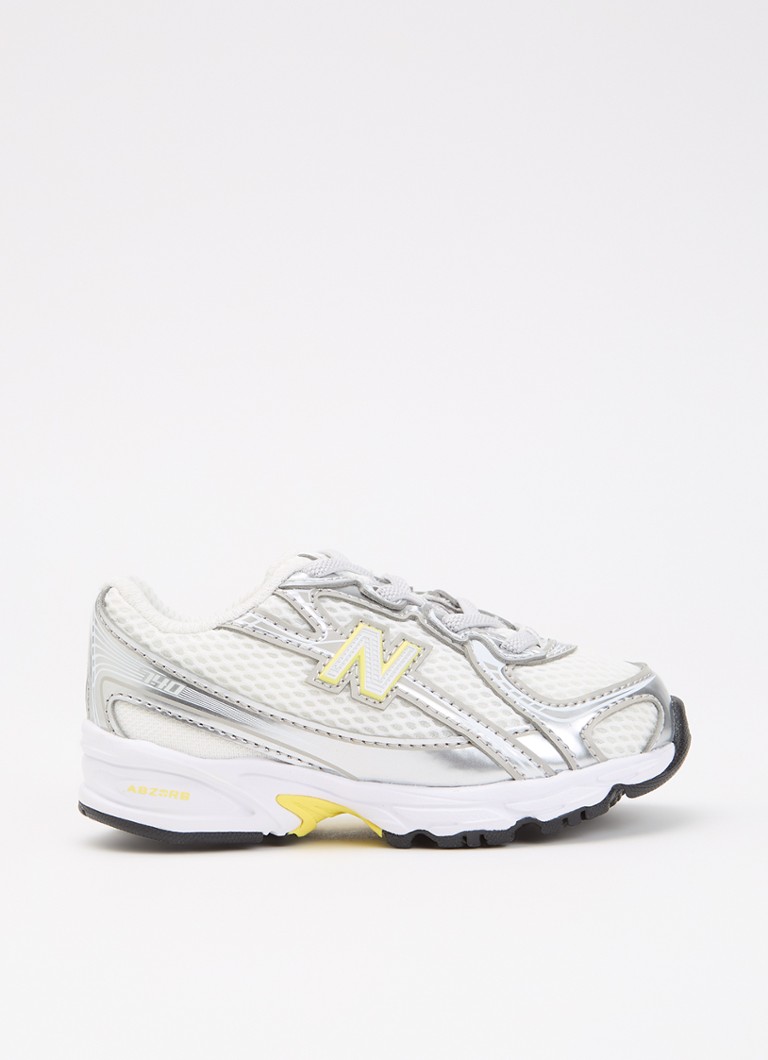 New Balance Meisjes 740 sneaker van mesh met metallic finish in de kleur Creme, maat: 24