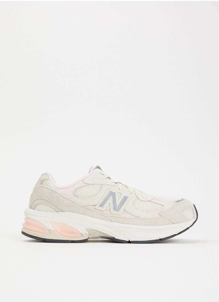 New Balance Meisjes 2010 sneaker van suède met details van mesh in de kleur Lichtroze, maat: 40