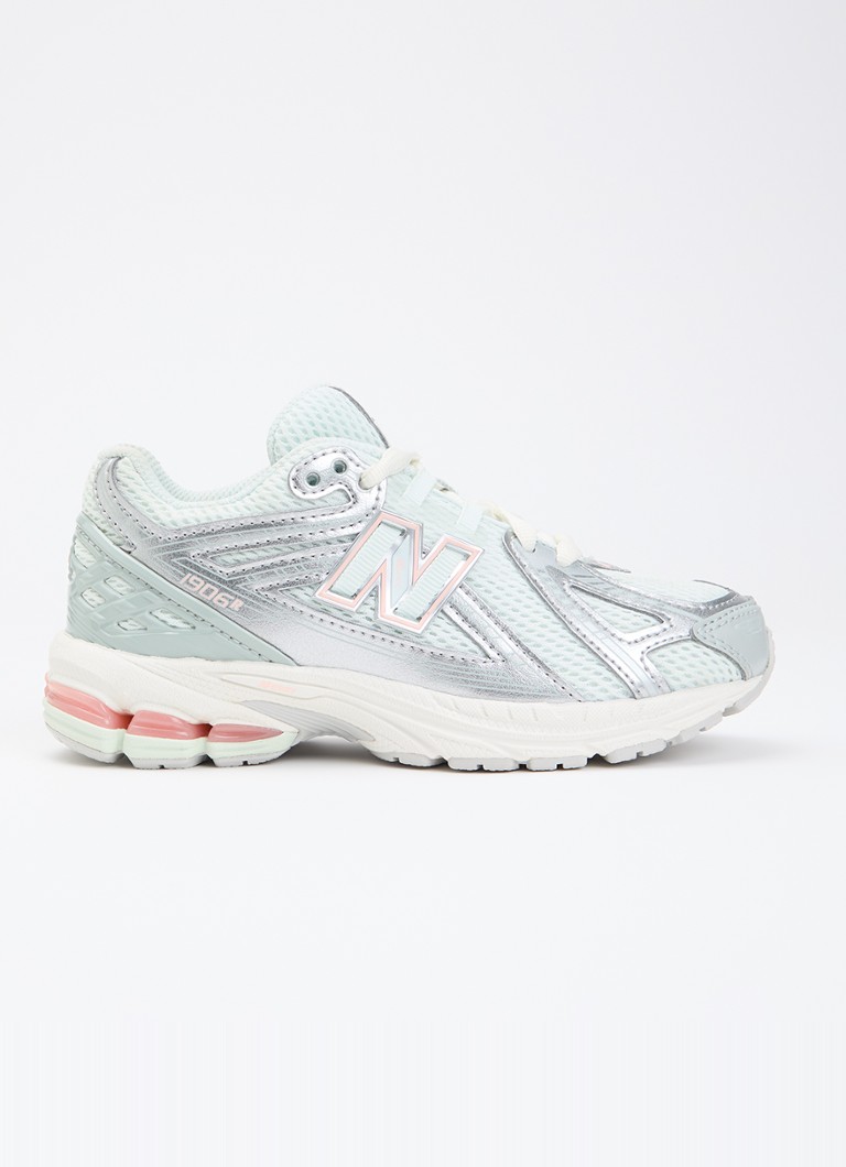 New Balance Meisjes 1906 sneaker met mesh details in de kleur Lindegroen, maat: 33