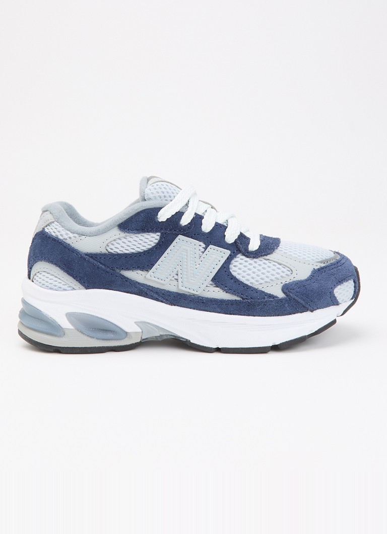 New Balance Meisjes Abzorb 2010 sneaker van suède met details van mesh in de kleur Donkerblauw, maat: 33