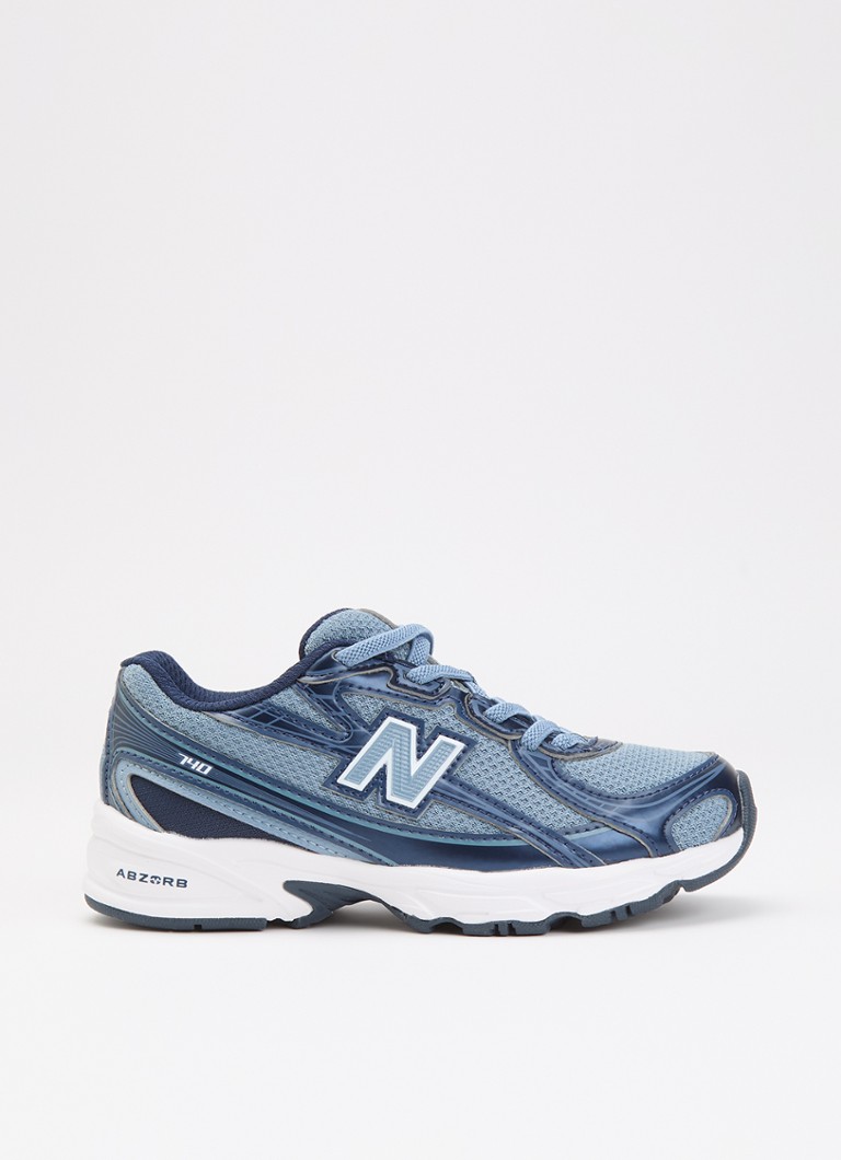 New Balance Meisjes 740 sneaker van mesh met logo in de kleur Lichtblauw, maat: 33