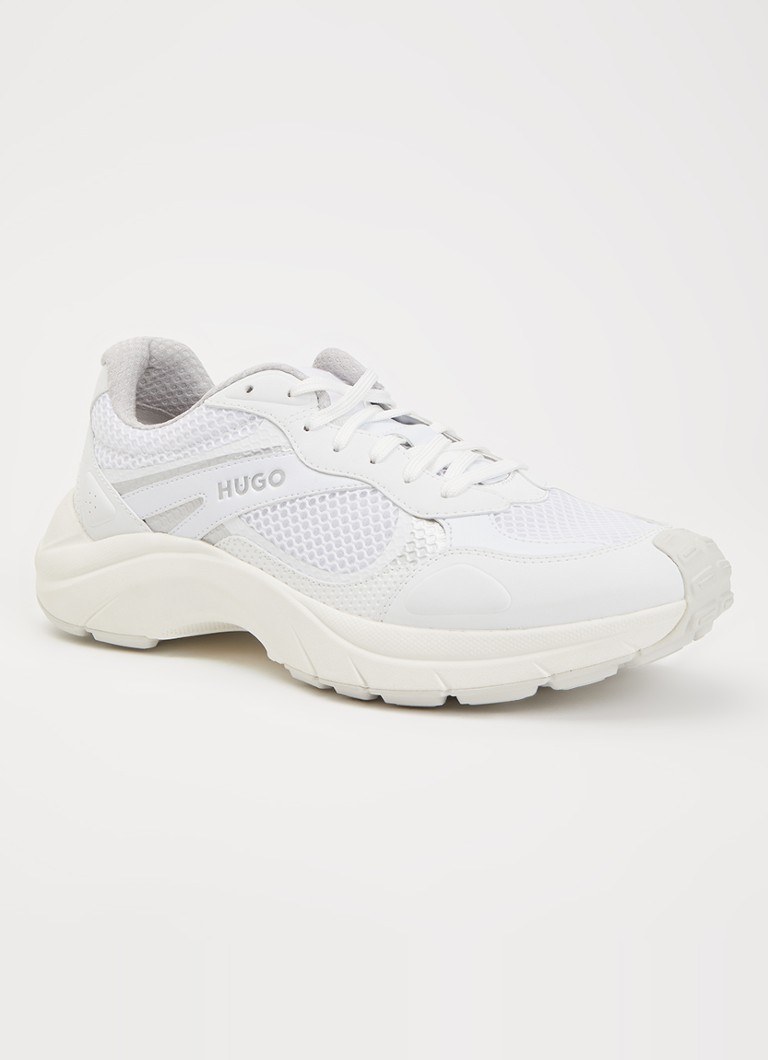 HUGO Heren Go2 sneaker met mesh details in de kleur Wit