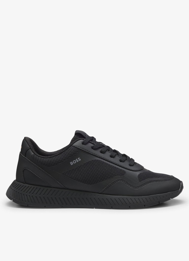 BOSS Heren Sneaker met logo in de kleur Zwart