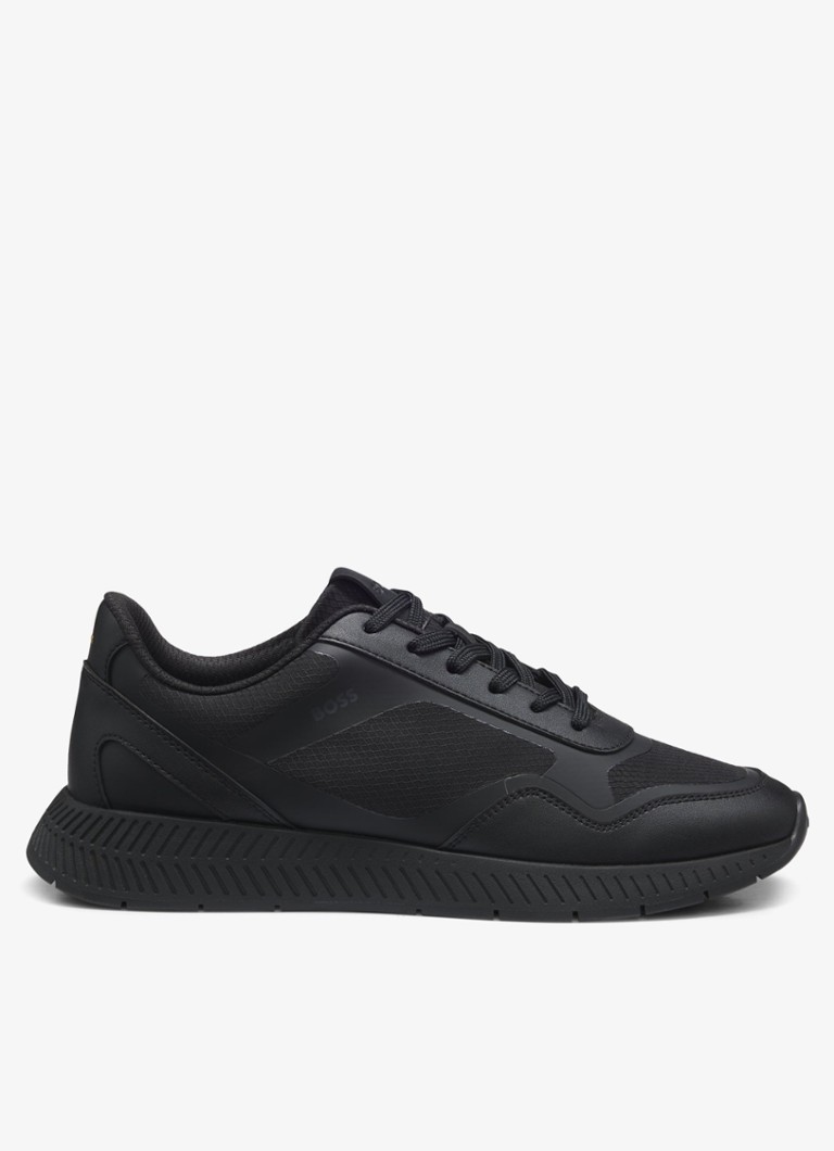 BOSS Heren Sneaker met logo in de kleur Zwart