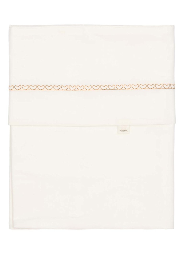 Koeka Meisjes Fall In Love wieglaken 80 x 100 cm in de kleur Wit, maat: 80x100