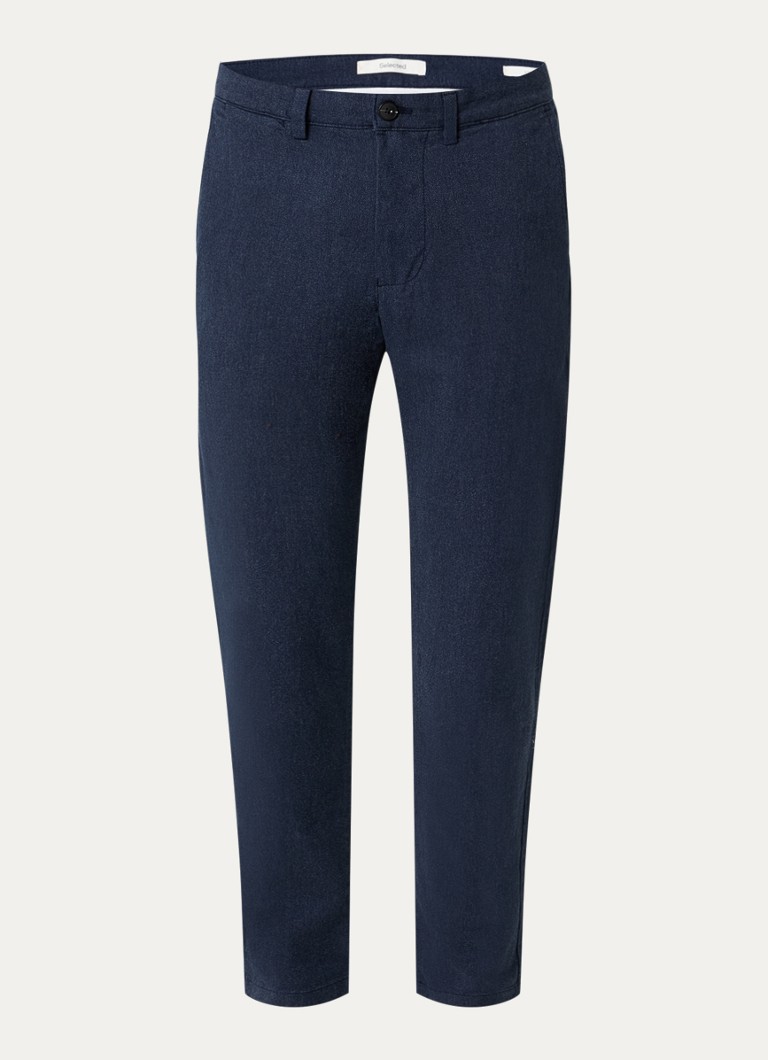 Selected Heren Miles slim fit chino met steekzakken in de kleur Blauw, maat: W34/L34