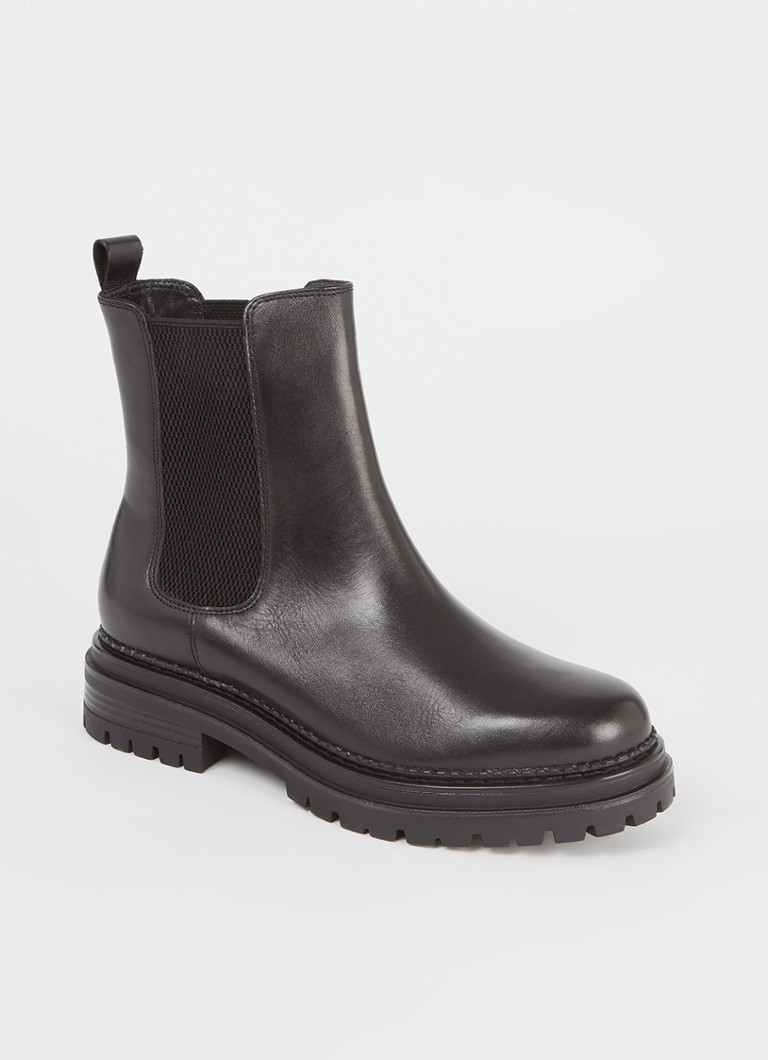 Jonak Dames Adalard chelsea boot van leer in de kleur Zwart