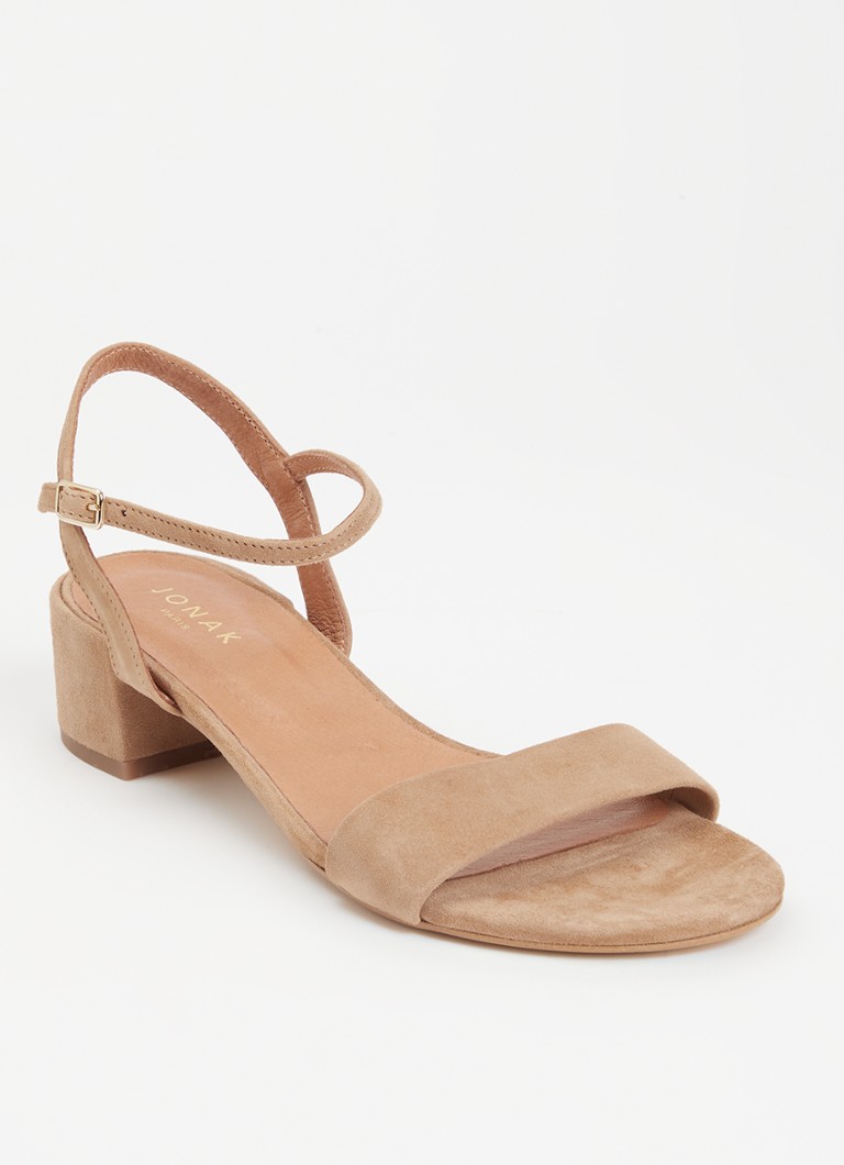 Jonak Dames Via Bis sandalette van suède in de kleur Camel