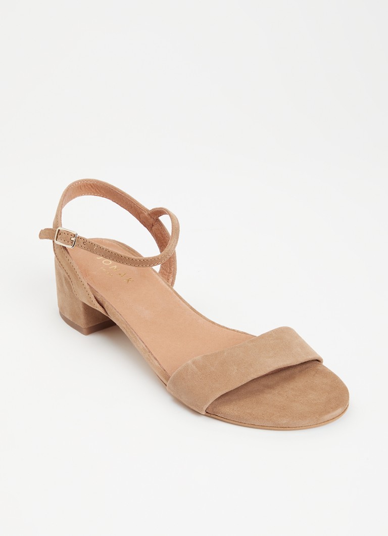 Jonak Dames Via Bis sandalette van suède in de kleur Camel