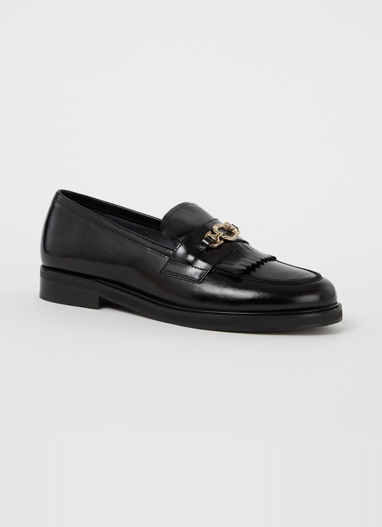 Jonak Dames Delphes loafer van leer in de kleur Zwart