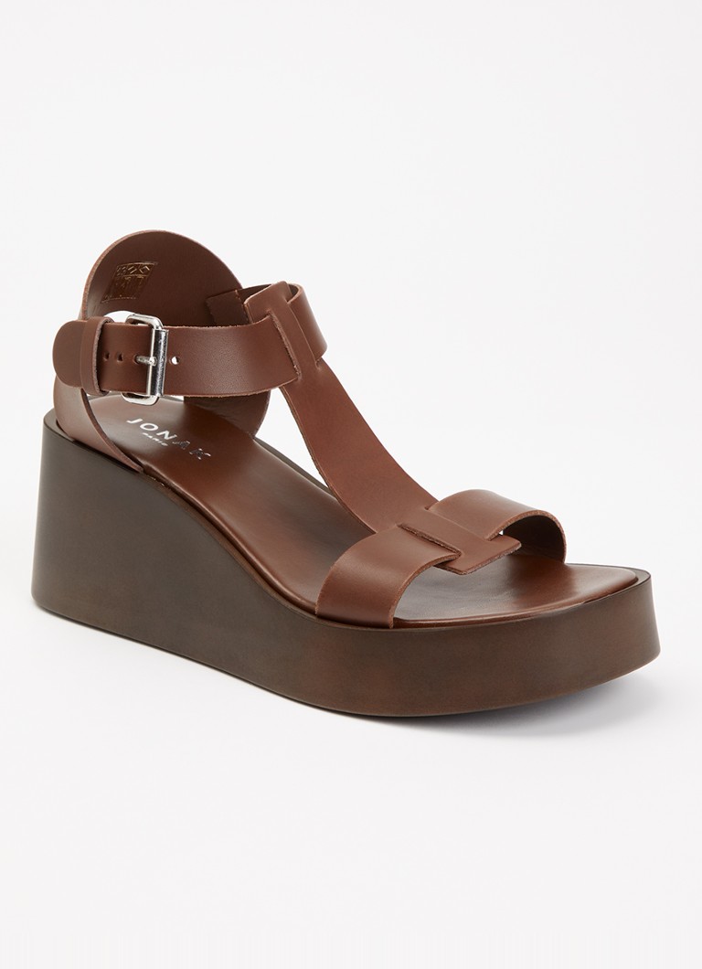 Jonak Dames Estelle sandalette van kalfsleer in de kleur Bruin