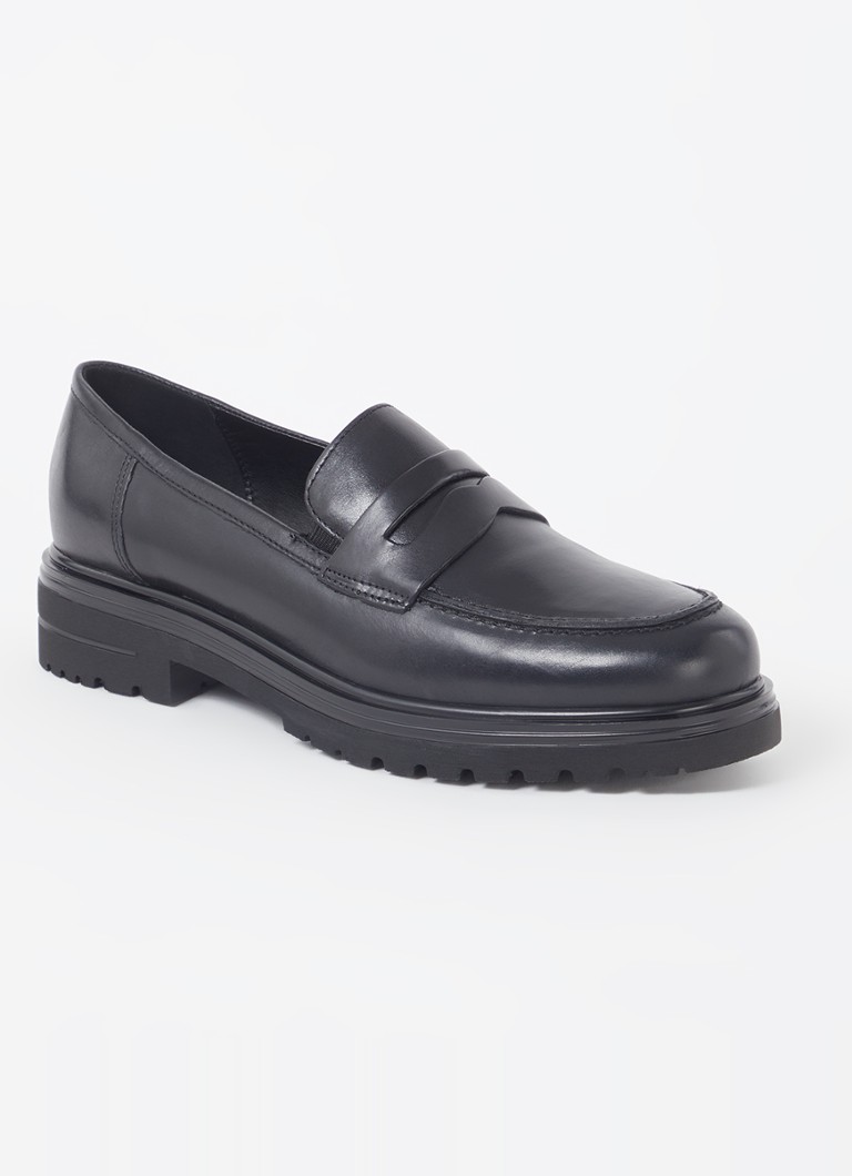 Jonak Dames Arlo loafer van leer in de kleur Zwart