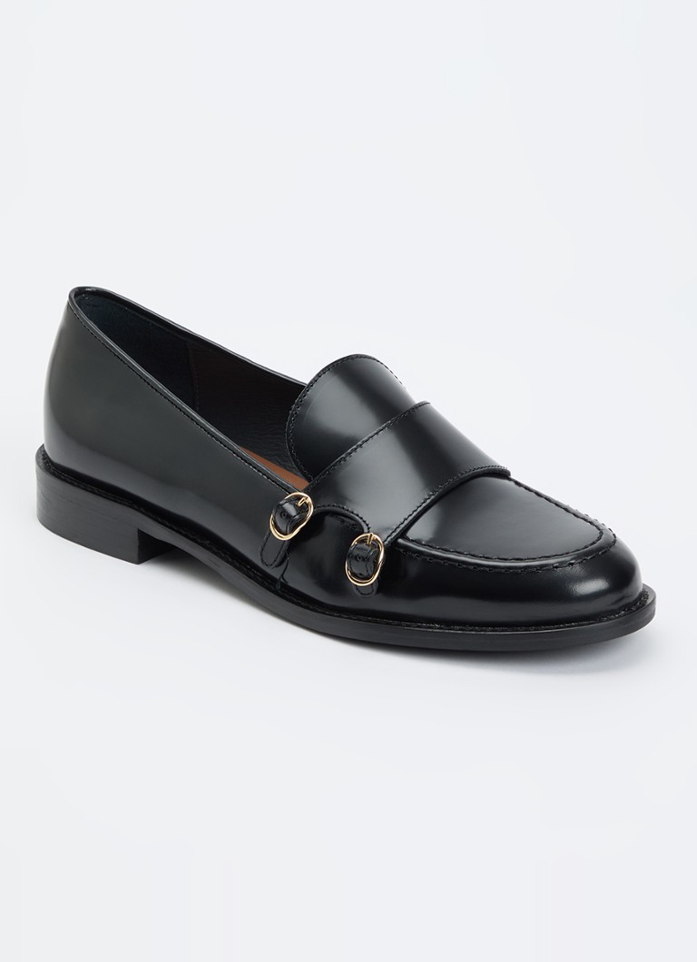 Jonak Dames Drizza loafer van leer in de kleur Zwart