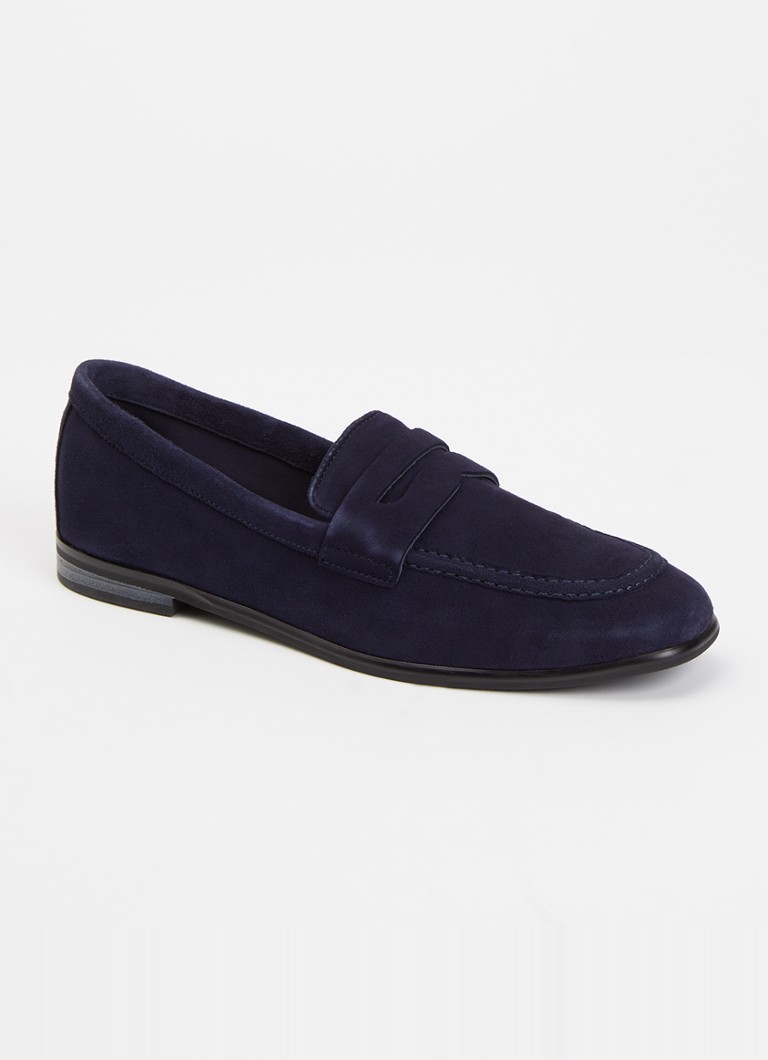 Jonak Dames Aca loafer van suède in de kleur Donkerblauw