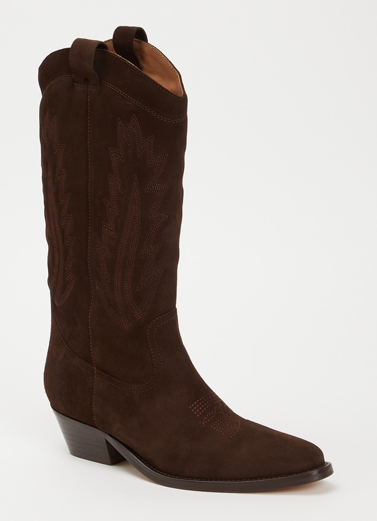 Jonak Dames Delea cowboylaars van suède in de kleur Bruin