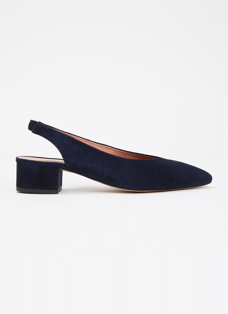 Jonak Dames Vince Velours slingback van suède in de kleur Donkerblauw