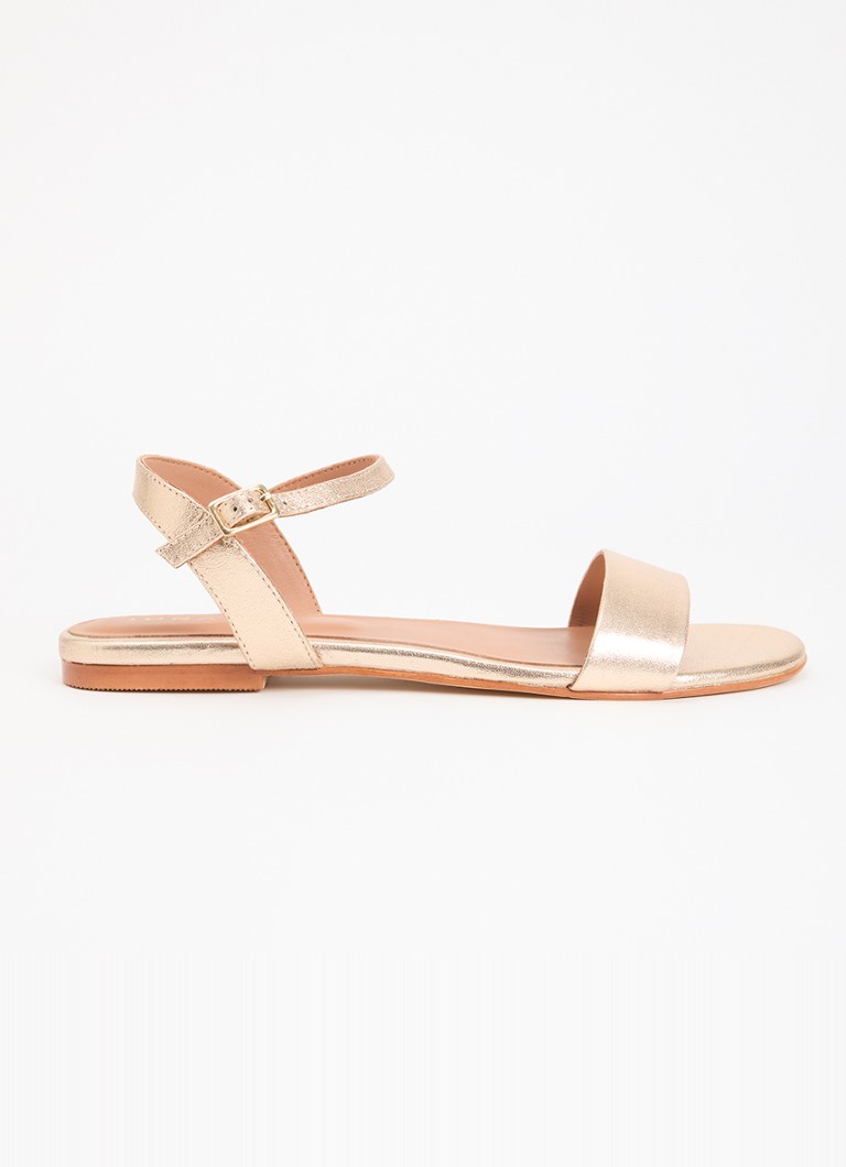 Jonak Dames Wagram sandaal van schapenleer met metallic finish in de kleur Roségoud