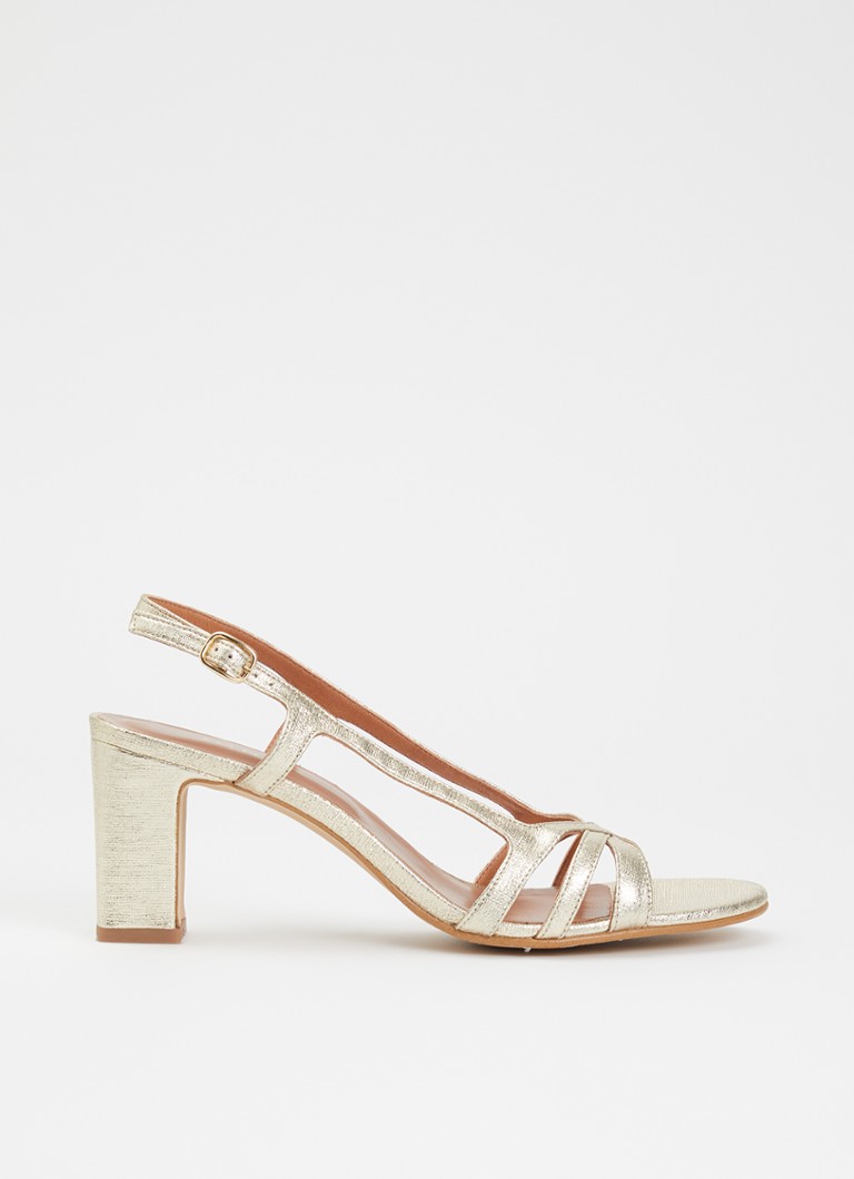 Jonak Dames Vaiana sandalette met metallic finish in de kleur Goud
