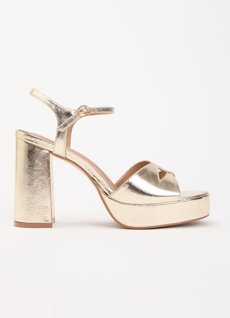 Jonak Dames Justine sandalette met metallic finish in de kleur Goud