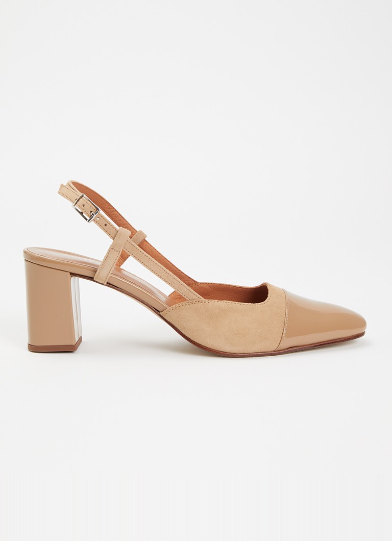 Jonak Dames Dhapop slingback van kalfsleer in de kleur Beige