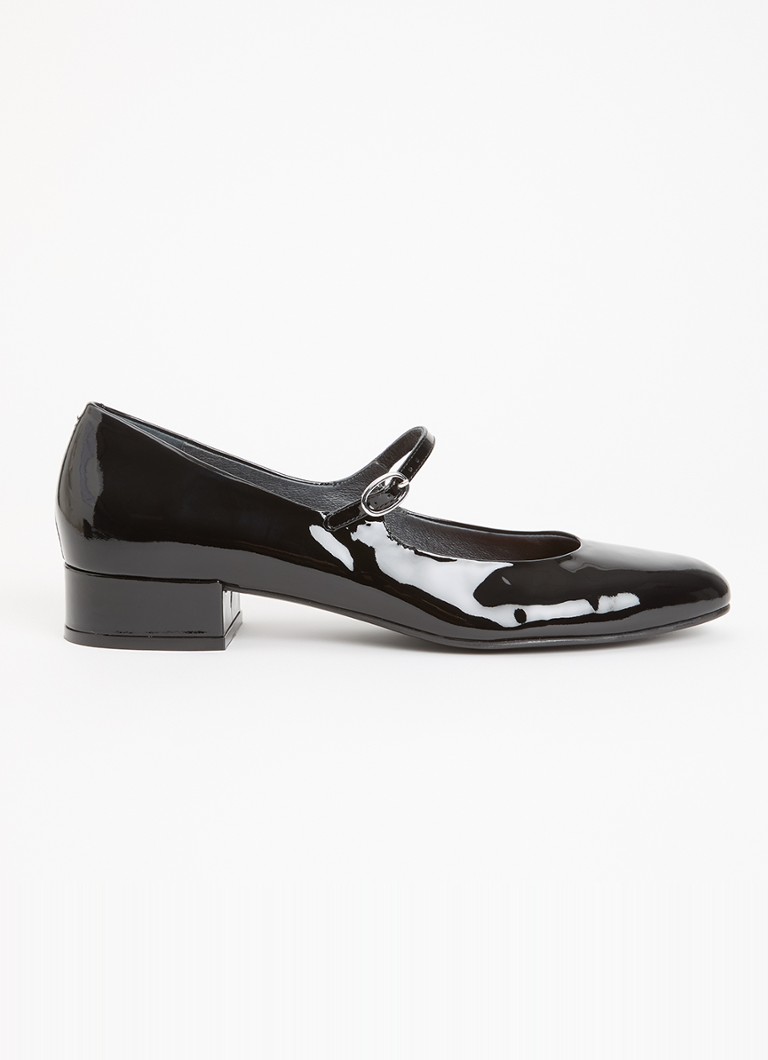Jonak Dames Desance Mary Jane ballerina van kalfsleer met lakfinish in de kleur Zwart