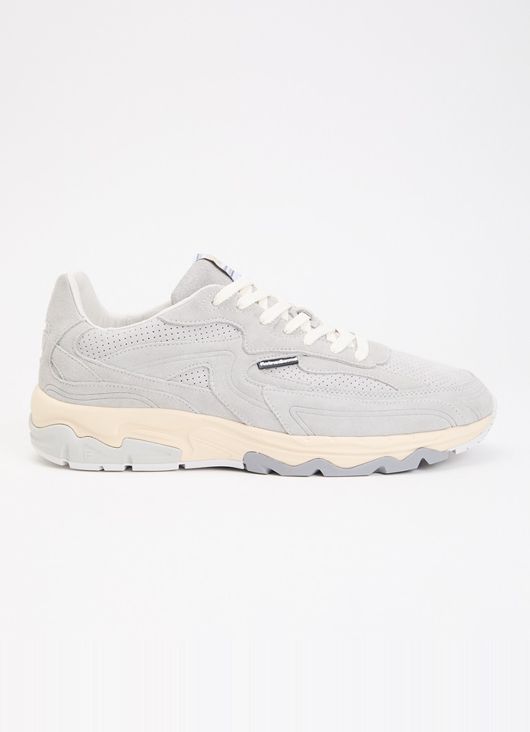 Floris van Bommel Heren De Rezer 02.07 sneaker van suéde in de kleur Lichtgrijs, maat: 44