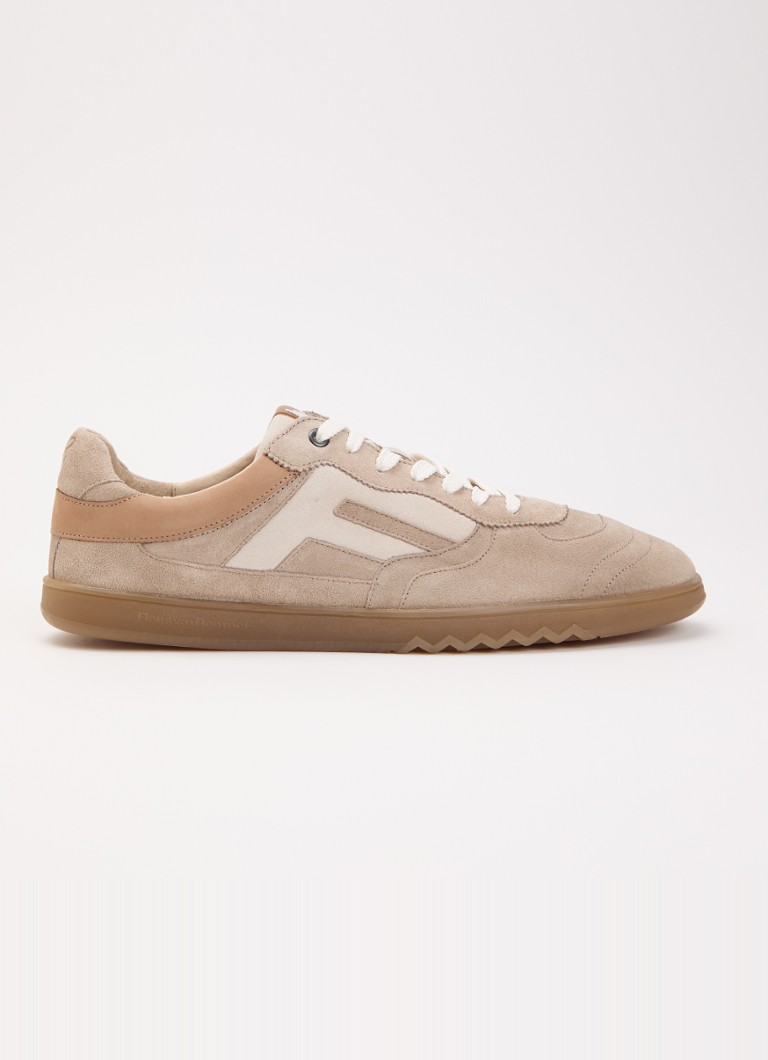 Floris van Bommel Heren De Zaler 04.02 sneaker van suède in de kleur Lichtbruin, maat: 45,3