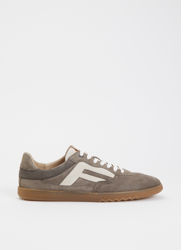 Floris van Bommel Heren De Zaler 04.02 sneaker van suède in de kleur Taupe, maat: 42