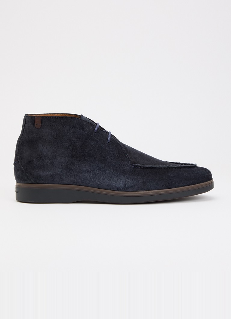Floris van Bommel Heren De Oister 05.04 veterschoen van kalfssuède in de kleur Blauw, maat: 43,3