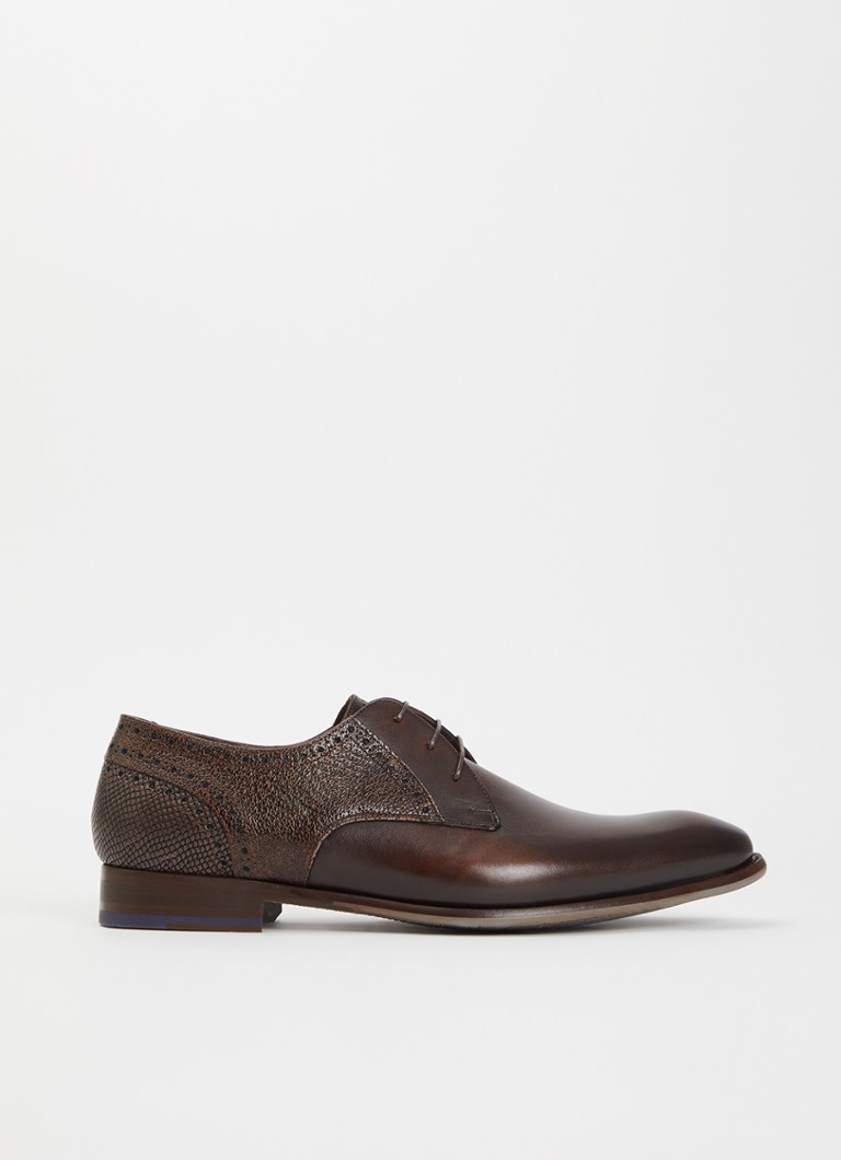 Floris van Bommel Heren De Stapper 39.80 brogue van leer in de kleur Donkerbruin, maat: 44