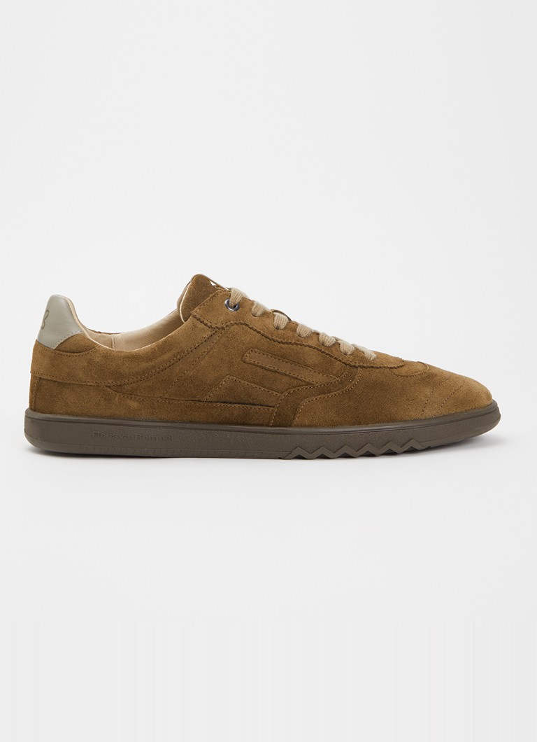 Floris van Bommel Heren De Zaler 04.12 sneaker van suède in de kleur Lichtbruin, maat: 41,3