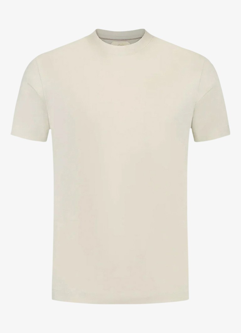 Aurélien Heren T-shirt met ronde hals in de kleur Ecru-100
