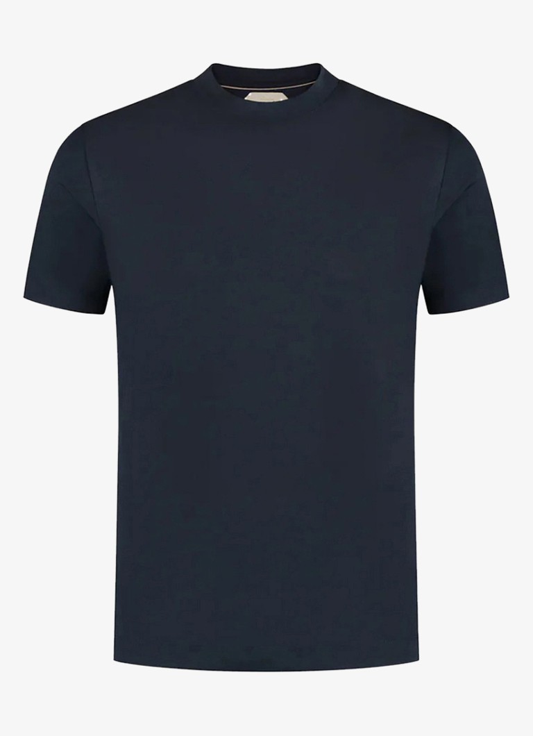 Aurélien Heren T-shirt met ronde hals in de kleur Navy-410