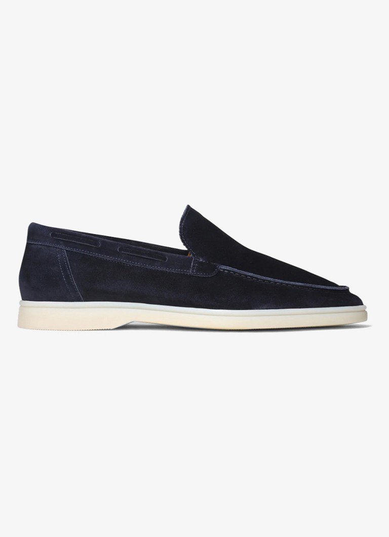 Aurélien Heren Yacht loafer van suède in de kleur Navy-410